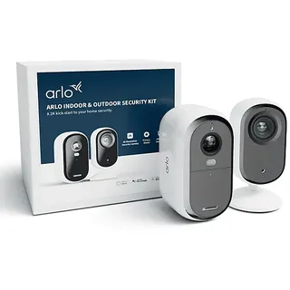 Arlo Essential Sicherheits-Set für Zuhause mit Innen- und Außenkamera, Bundle