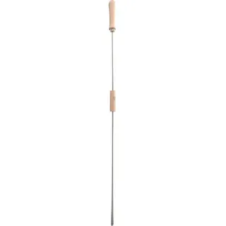 Eduplay 110463 Stockbrot Spieß 100 cm, rostfreier Edelstahl, Griffe aus Buchenholz