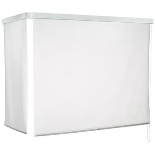 ECO-DuR 4024879001537 Kassetten ECK Duschrollo 137 x 62 cm weiß - Tropfen weiß