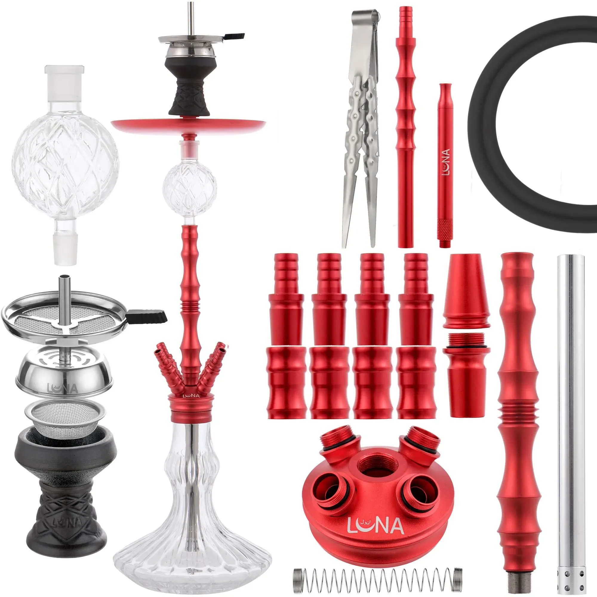 Luna Shisha Komplettset – Bigima Rot