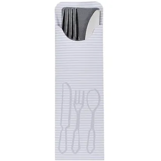 Papstar Bestecktaschen 100 St. Grau 23,5 cm x 7,3 cm