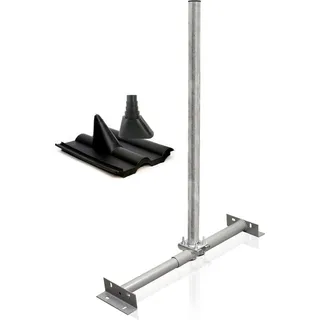 PremiumX Dachsparrenhalter Set Sparrenhalter SAT Frankfurter-Ziegel Manschette schwarz