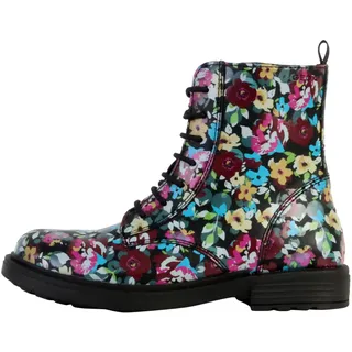 GEOX J Eclair Girl D Ankle Boot, Black/Multicolor, 35 EU