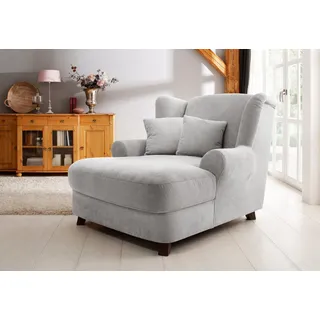 Luxus-Microfaser 120 x 101 x 142 cm silber mit Zierkissen