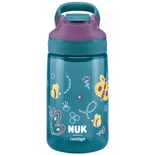 NUK By Contigo Easy Sip Cup | Trinkflasche für Kinder (ab 4 Jahren) | auslaufsicher | Hergestellt aus strapazierfähigem Tritan | BPA-frei | spülmaschinenfest | 420 ml | Natur