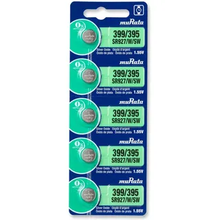Murata 395/399 Battery SR927/W/SW 1.55V Silver Oxide Watch Button Zelle (5 Batterien)
