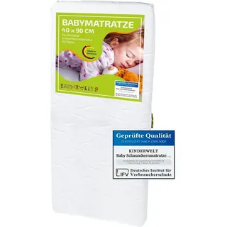 Kinderwelt Babymatratze 40x90 cm, Schaumkernmatratze gesteppt, Matratze für Babybett, Schaumstoffmatratze Baby und Neugeborene, Made in Germany