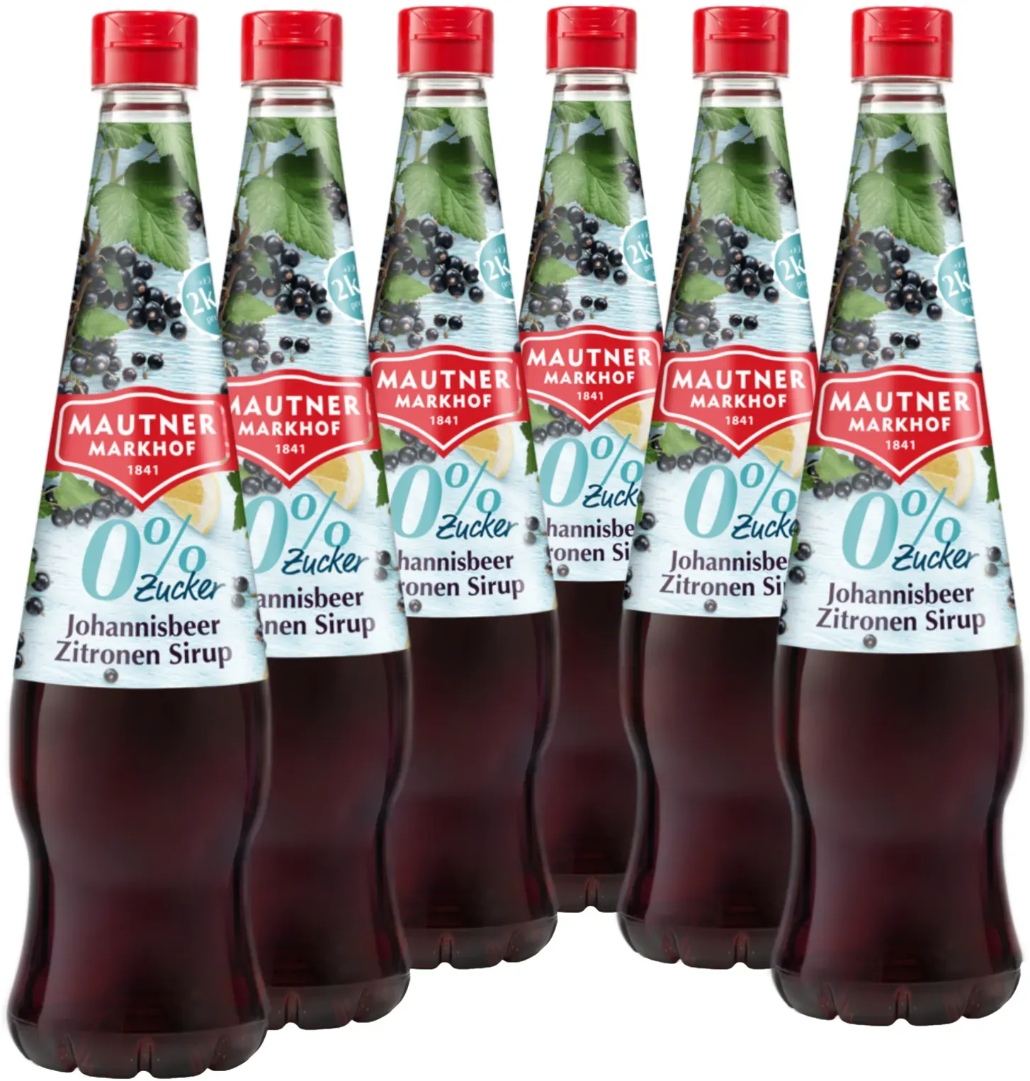 6 X Mautner Markhof 0% Zucker Sirup Johannisbeere - Zitrone