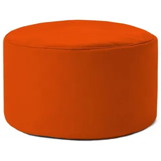 Lumaland Sitzsack Pouf 50L kompakt Hocker, Tisch, Fußsack in- & Outdoor, 25x45cm & 5 Jahre Garantie orange