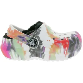 Crocs Classic Lined Tie-Dye Kinder Haus-Schuhe gefütterte Clogs mit Dual-Crocs-Comfort 206683-0C4 Bunt - 22/23