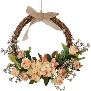 Türkranz Osterkranz Frühlings Sommer für Die Haustür Im Freien,Türkranz Künstliche Ganzjährig Haustür Modern Deko Blumenkranz Wandkranz Künstliche Blumenkranz für Haustür, Wand, Fenster, Hochzei