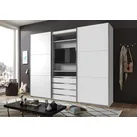 Schwebetürenschrank WIMEX "Magic by fresh to go", weiß, B:300cm H:236cm T:65cm, Schränke, tolles EXTRA: mit drehbarem TV-Element, mittig mit Schubladen