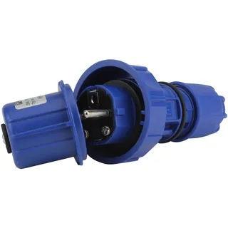 PCE Schutzkontakt-Stecker druckwasserdicht blau, IP 66