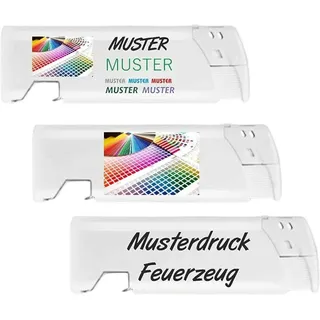 #teamludorf - 100x Feuerzeug Öffner - Individueller Farbdruck - Elektronisch & Nachfüllbar - Werbeartikel für Events & Firmen - Mit Flaschenöffner - Logofeuerzeug - Feuerzeug Personalisieren