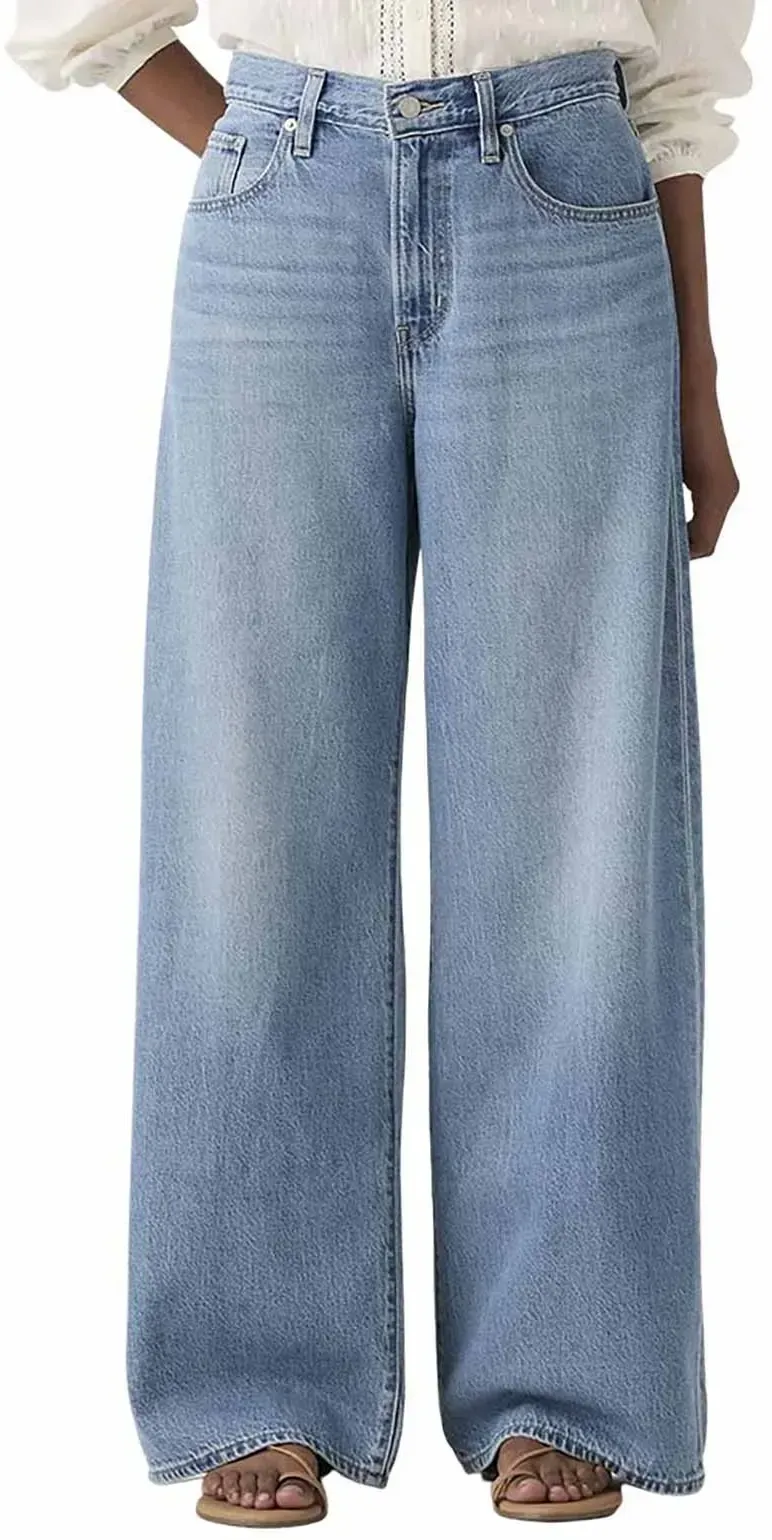 Levi's XL Straight Jeans in Hellblau mit Wide Leg-W29 / L29
