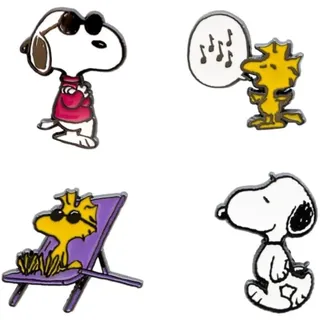 Grupo Erik Set Pins Soopy - 4 Anstecknadeln - Peanuts Snoopy Geschenke Snoopy Merchandising