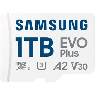 Samsung EVO Plus microSD-Karte Retail 1 TB A2 Application Performance Class, v30 Video Speed Class, UHS-Class