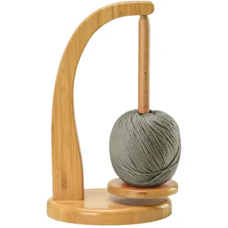 Wollabwickler, Wollhaspel Rotierender Magnetischer Wollknäuelhalter,Yarn Winder Garnrollenhalter wollabwickler Holz Wollhalter wollwickler für Häkel- und Strickzubehör-Geschenke(Lackfarbe)
