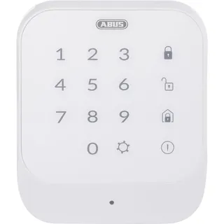 ABUS Funk-Tastatur Smartvest zur De- und Aktivierung der Funk-Alarmanlage | Code oder RFID Chip | Touchpad mit Beleuchtung | weiß | 77444