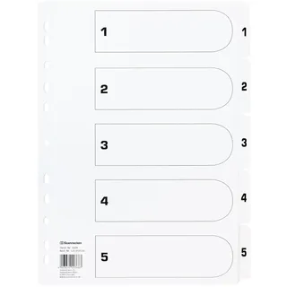 SOENNECKEN Register Mylar 1604 1-5 weiß