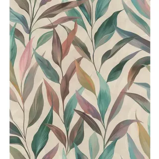 Rasch Textil Rasch Vliestapete Fiesta selbstklebend, Beige/Bunt, Floral, 6 x 0,53 m)