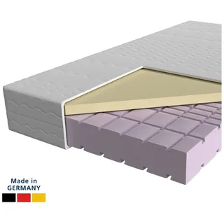Visco-Matratze in Premiumhöhe, 7-Zonen Viscoschaum-Matratze, Memoryschaum Matratze, AM Qualitätsmatratzen, 23 cm hoch, 160x200 cm 160 cm x 200 cm x 23 cm