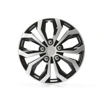 CARTREND Unitec Radzierblende Daytona 35 cm (14 Zoll) schwarz silber 4 Stück