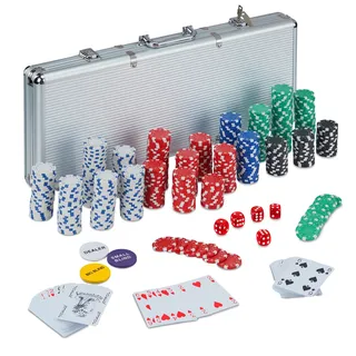 Relaxdays Pokerkoffer Kartenspiel