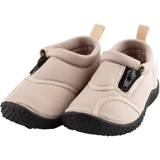Sterntaler Badeschuhe Zipper – Unisex Baby Aquaschuhe mit seitlichem Reißverschluss – Strukturierte Sohle – Kinder Wasserschuhe - flexibel & schnelltrocknend - Bademode - Farbe beige, Größe 24