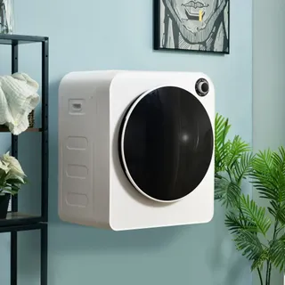 Wäschetrockner Edelstahl 3 kg 830W Dreifachfilter 5 Programme Überhitzungsschutz Kann an der Wand montiert werden [] - Weiß