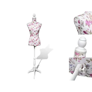 vidaXL Schneiderpuppe Büste Torso Mannequin Baumwolle Weiß Rose