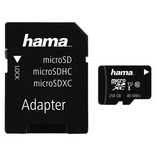Hama microSDXC 256GB Class 10 UHS-I + SD-Adpater