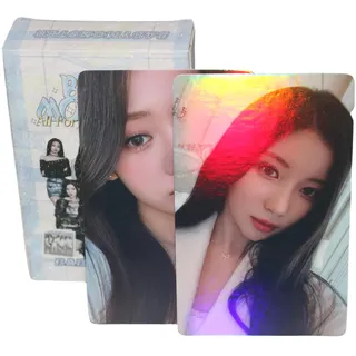 BABYMONSTER Laser-Fotokarten 50 Stück Postkarte mit Holo-Effekt Geschenk Lomo Karten Merch für BABYMONSTER Jungen und Mädchen