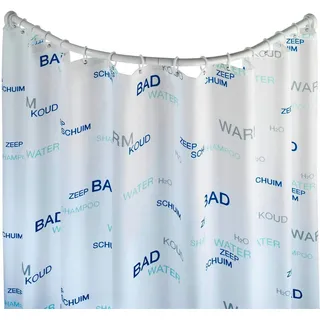 Wenko Duschvorhangstange Rundduschstange 80 x 80 x 90 cm weiß