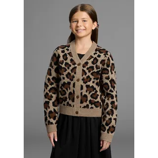 Kidsworld Strickjacke »Strickjacke mit Leo-Muster«, Strickjacke in Leo-Optik