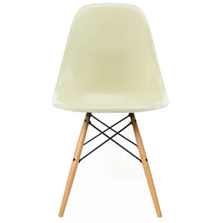 Vitra - Eames Fiberglass Side Chair DSW, Ahorn gelblich / Eames parchment (Filzgleiter weiß)