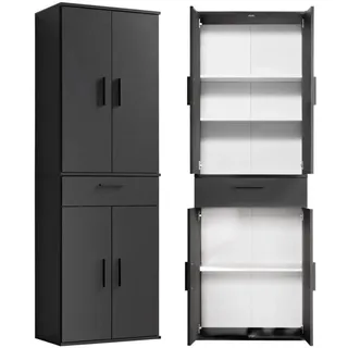 mokebo Der Praktische Büroschrank 60 x 34 x 180 cm schwarz