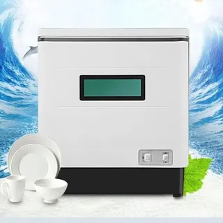 Tischgeschirrspüler, 1500 w, Mini-Geschirrspüler, tragbar, vollautomatisch, Edelstahl, mit Heizfunktion auf 70 Grad, weiß