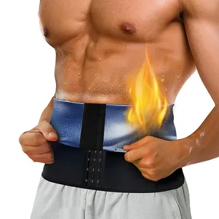 Bauchweggürtel Herren, Waist Trainer Herren Zum Abnehmen, Verstellbarer Sauna Bauchweggürtel Zum Abnehmen, Schwitzgürtel Bauch Bauchfett Weg Gürtel,S/M,Blue