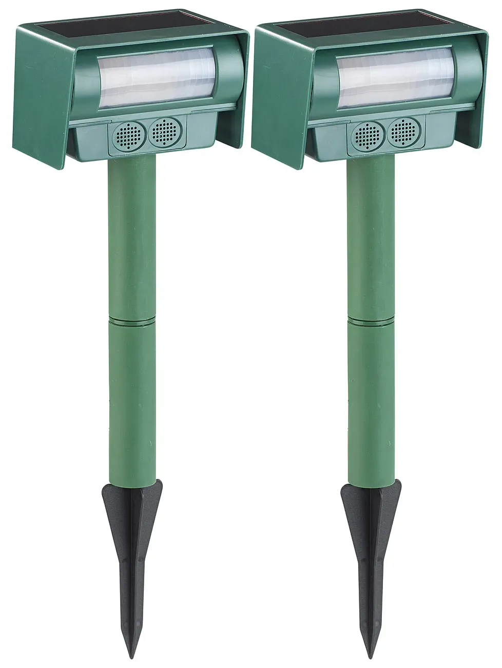 2er-Set Ultraschall-Tierschrecke, Solar, PIR-Sensor