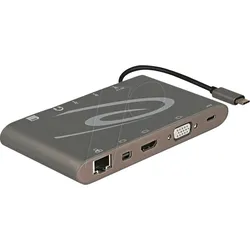 DELOCK 87297 - Dockingstation/Port Replicator, USB 3.1, Laptop, dunkelgrau