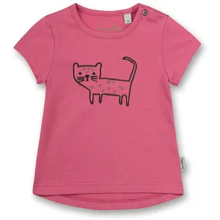Sanetta Mädchen T-Shirt - Baby, Kurzarm, Rundhals, Druckknopf, Stickerei, 56-92 pink, 62