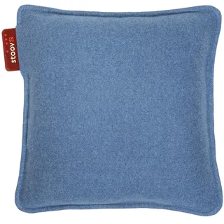 STOOV Ploov2 - Wärmekissen - Drahtlos - Infrarot-Wärmetechnik - Standard Batterie mit 2,5 bis 8 Stunden drahtlose Wärme - 45x45 cm - Woolly Mid Blue