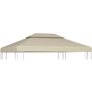 vidaXL Pavillon-Dachplane Ersatzdach 310 g/m2 Beige 3×4 m