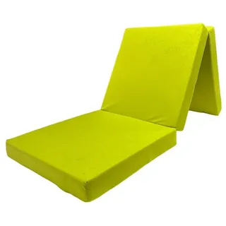 FORTISLINE Klappmatratze 195x60x9cm - 3-teilige Faltmatratze - H2 Gästematratze - Camping Faltbare - Kamping Bett - Waschbar Bezug - Erwachsene Klappbar - Reisematratze - Schaumstoff Matratze