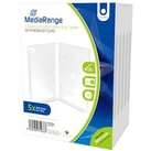 MediaRange CD-DVD-Hüllen Box30 für 1 DVDs, Slim-Box, mit Folie, transparent, 5 Stück