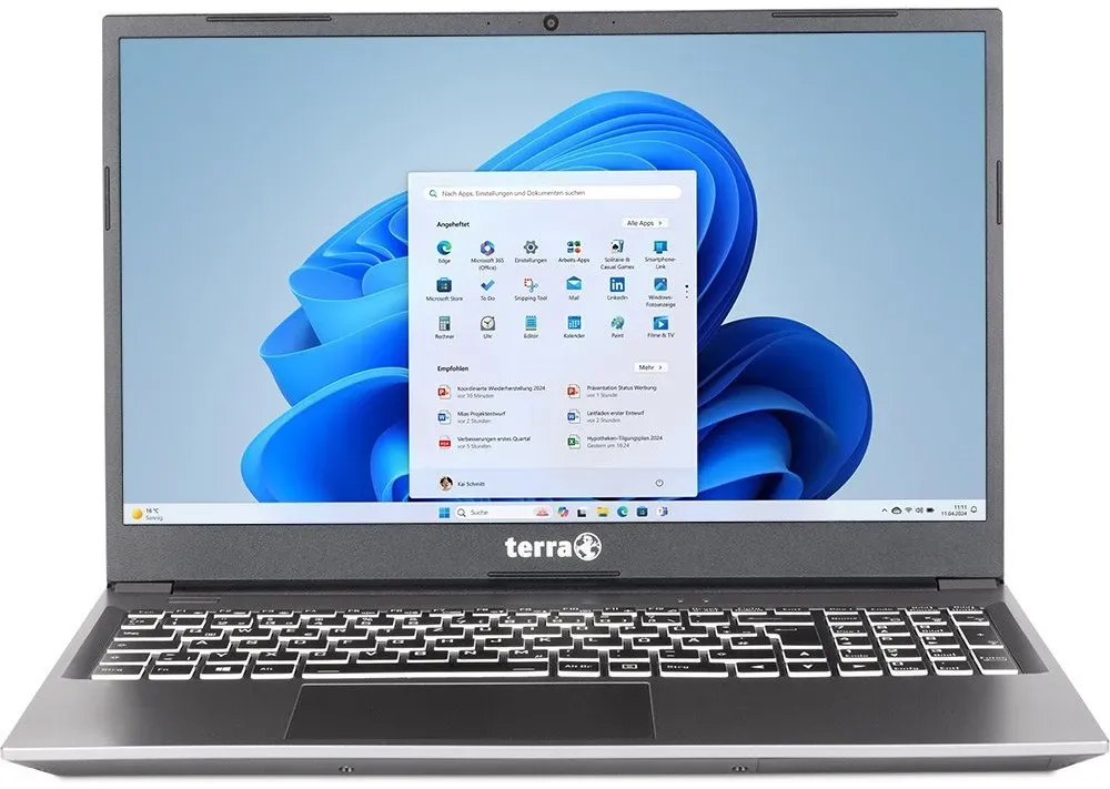 TERRA MOBILE 1517R Notebook, Core i5-1335U, 16GB RAM, 1TB SSD, 15,6 Zoll FHD, Wi-Fi 6, Windows 11 Home