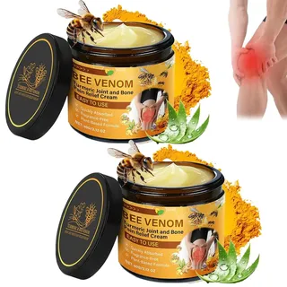 Bienengift Cream,Bienengift- Und Kurkuma-Creme,Bienengift Gelenk Creme,Bienengiftsalbe Förderung Der Beweglichkeit Der Gelenke (2)