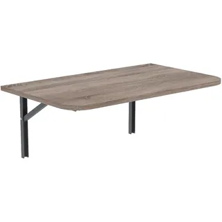 AKKE Klapptisch Wandklapptisch, klappbar faltbar, 60cm x 40cm, Trüffel