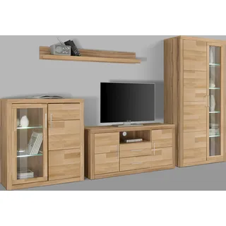 Home Affaire Wohnwand »Logo«, (Set, 4 St.), teilmassives Holz, beige